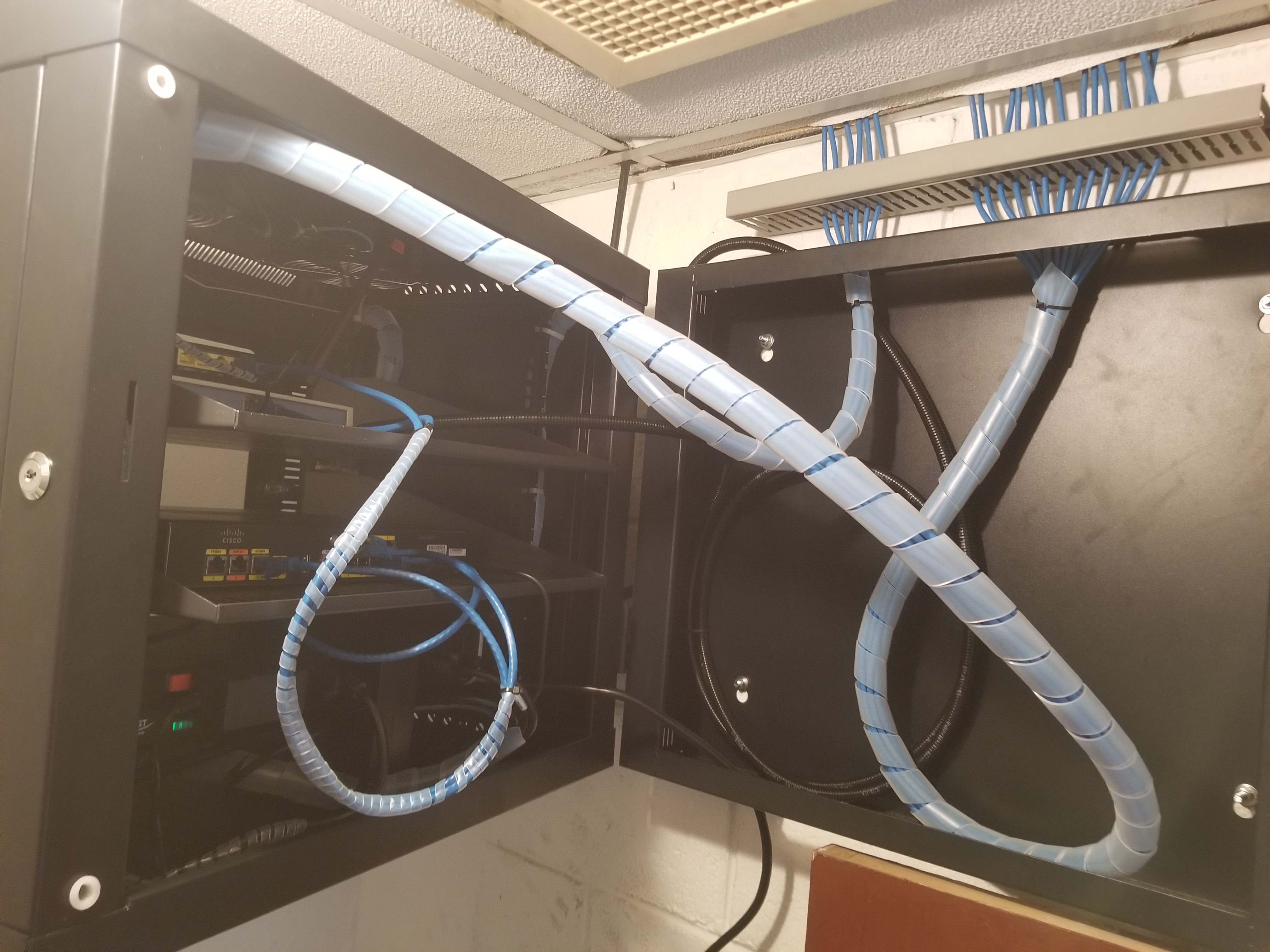 Cableado protegido y ordenado con espiral